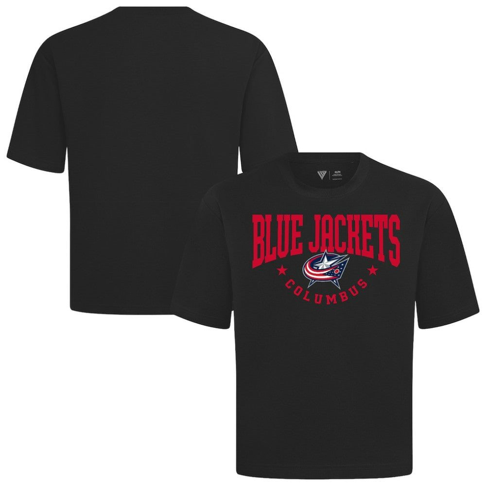 Columbus Blue Jackets Levelwear Luxe Signature Knit T-Shirt - Black | US 203844171