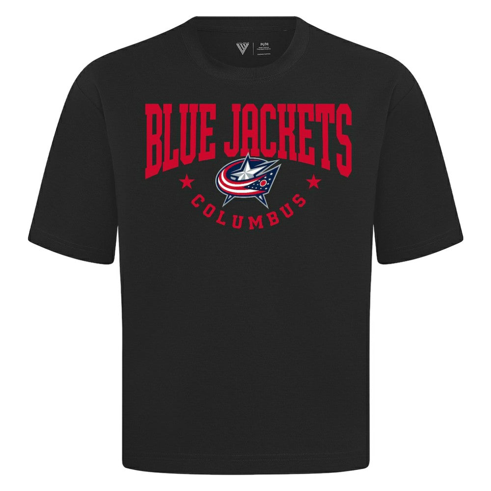 Columbus Blue Jackets Levelwear Luxe Signature Knit T-Shirt - Black | US 203844171