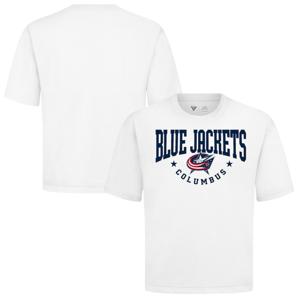 Columbus Blue Jackets Levelwear Luxe Signature Knit T-Shirt - White | US 203844172