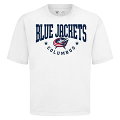 Columbus Blue Jackets Levelwear Luxe Signature Knit T-Shirt - White | US 203844172