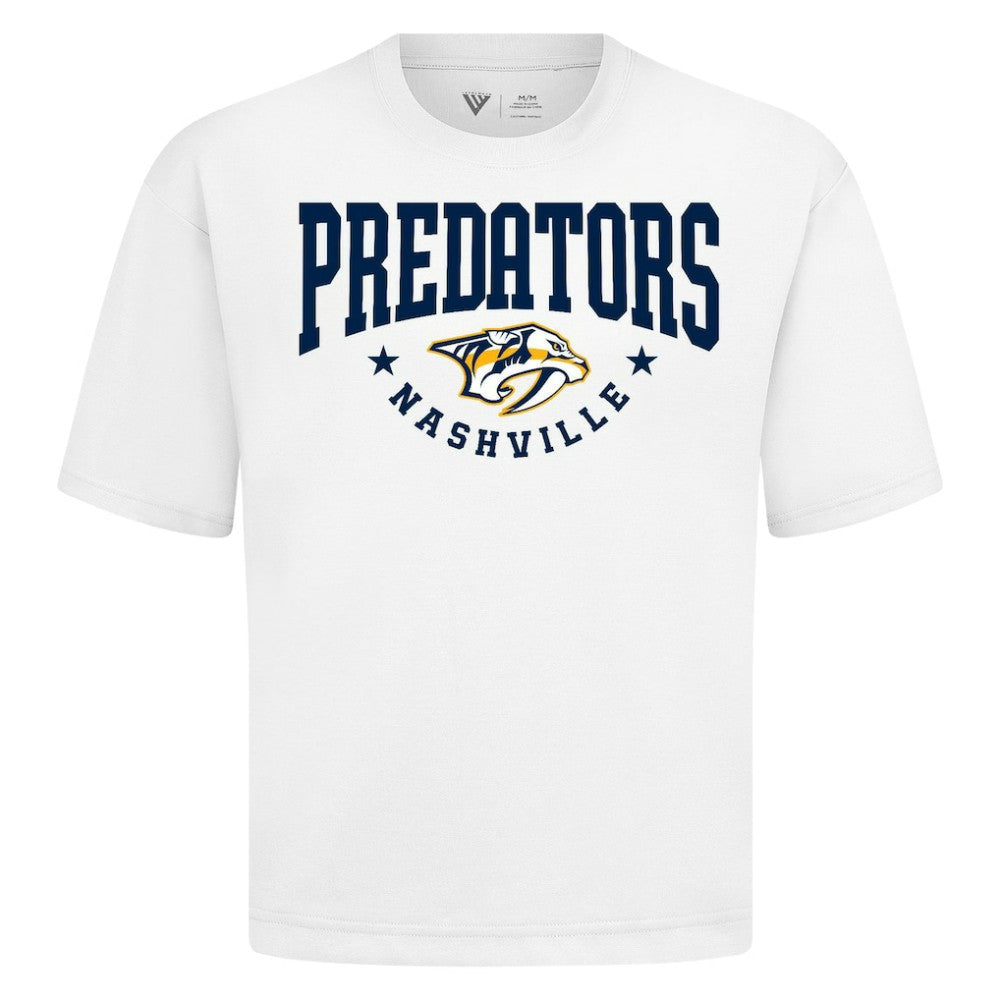 Nashville Predators Levelwear Luxe Signature Knit T-Shirt - White | US 203844174