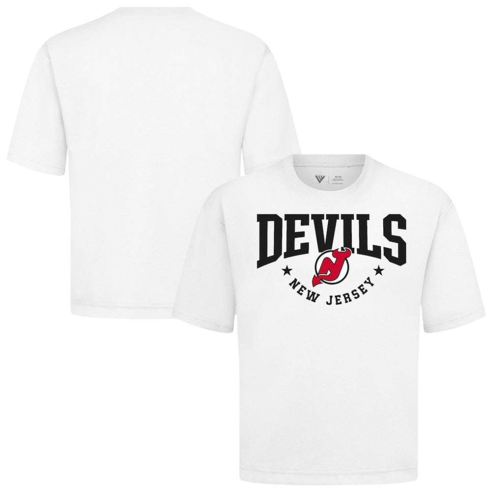 New Jersey Devils Levelwear Luxe Signature Knit T-Shirt - White | US 203844179