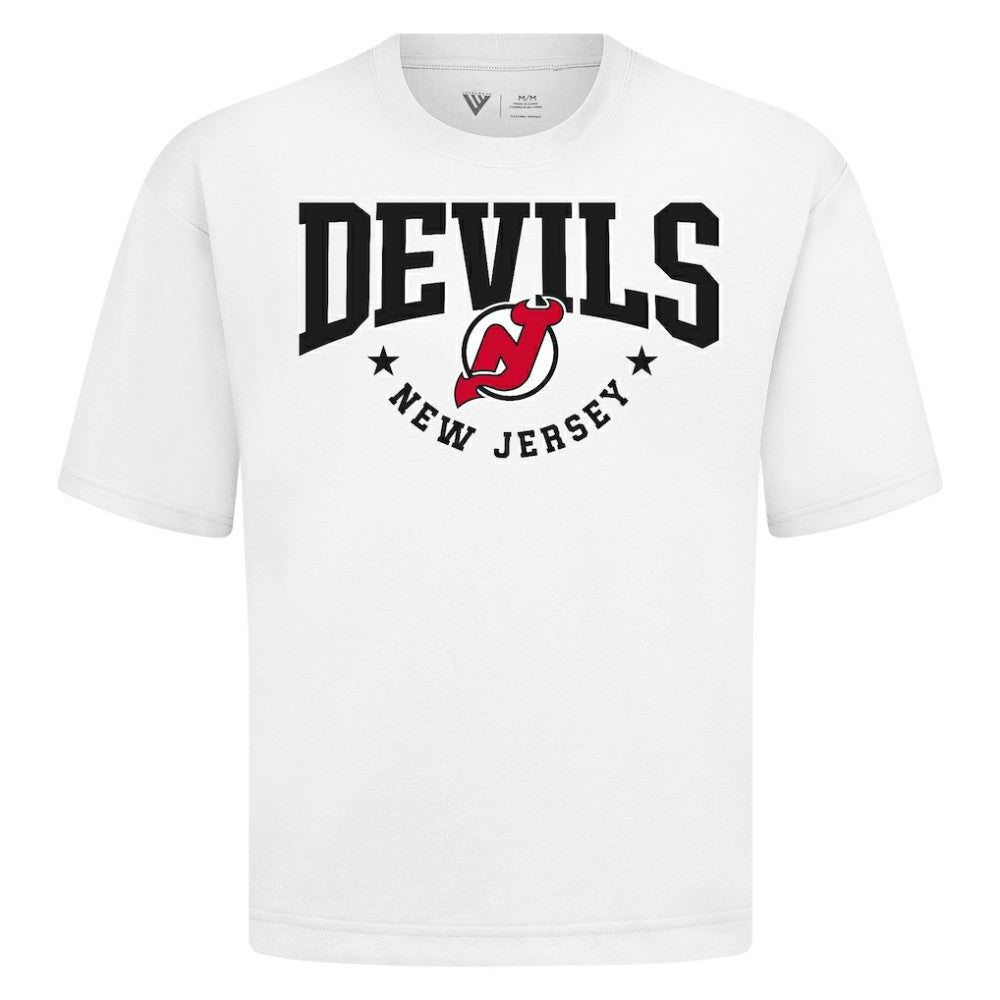New Jersey Devils Levelwear Luxe Signature Knit T-Shirt - White | US 203844179