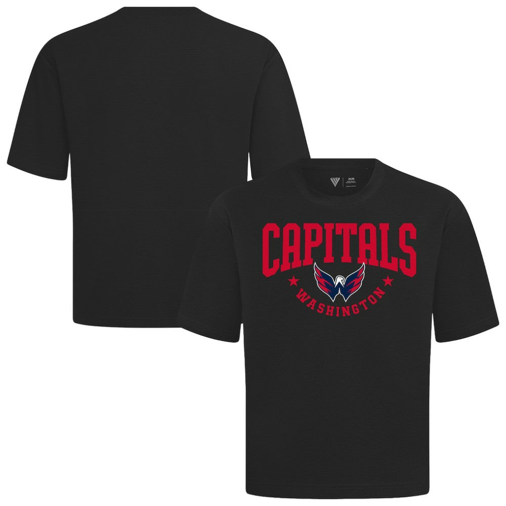 Washington Capitals Levelwear Luxe Signature Knit T-Shirt - Black | US 203844191