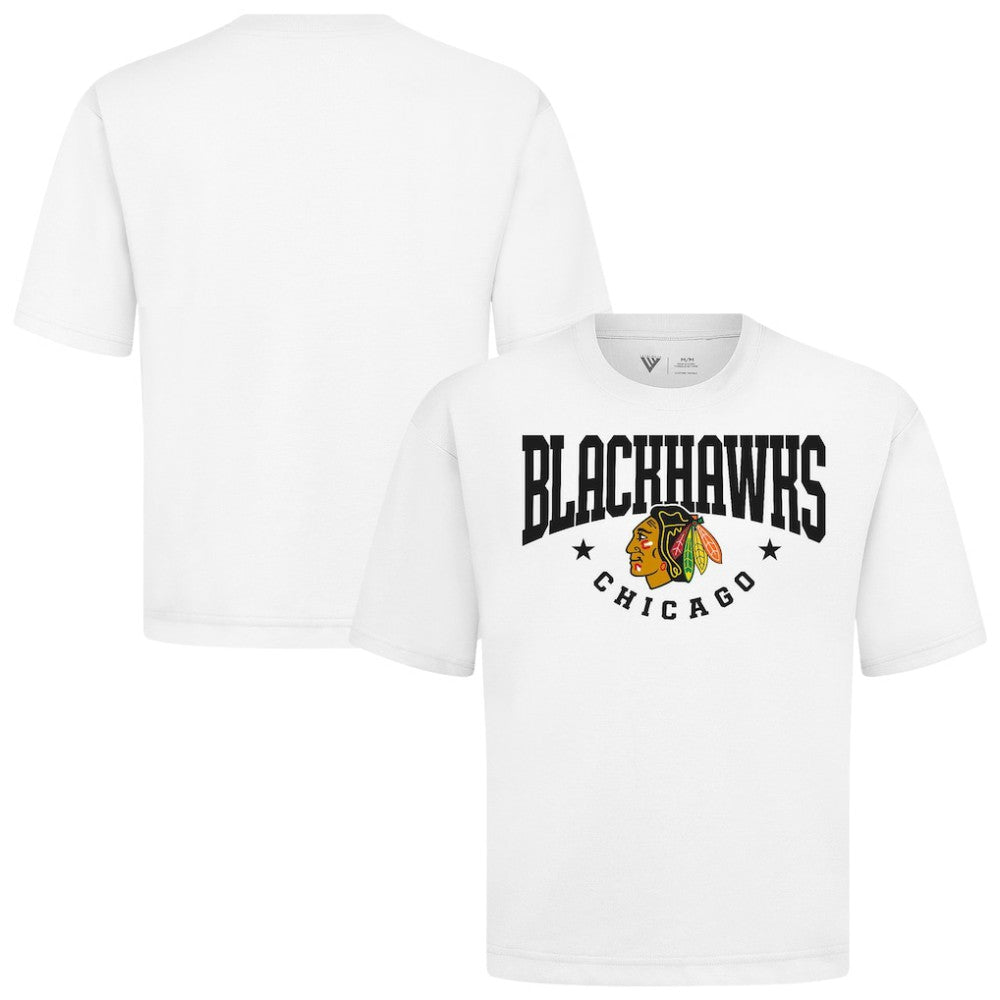 Chicago Blackhawks Levelwear Luxe Signature Knit T-Shirt - White | US 203844206