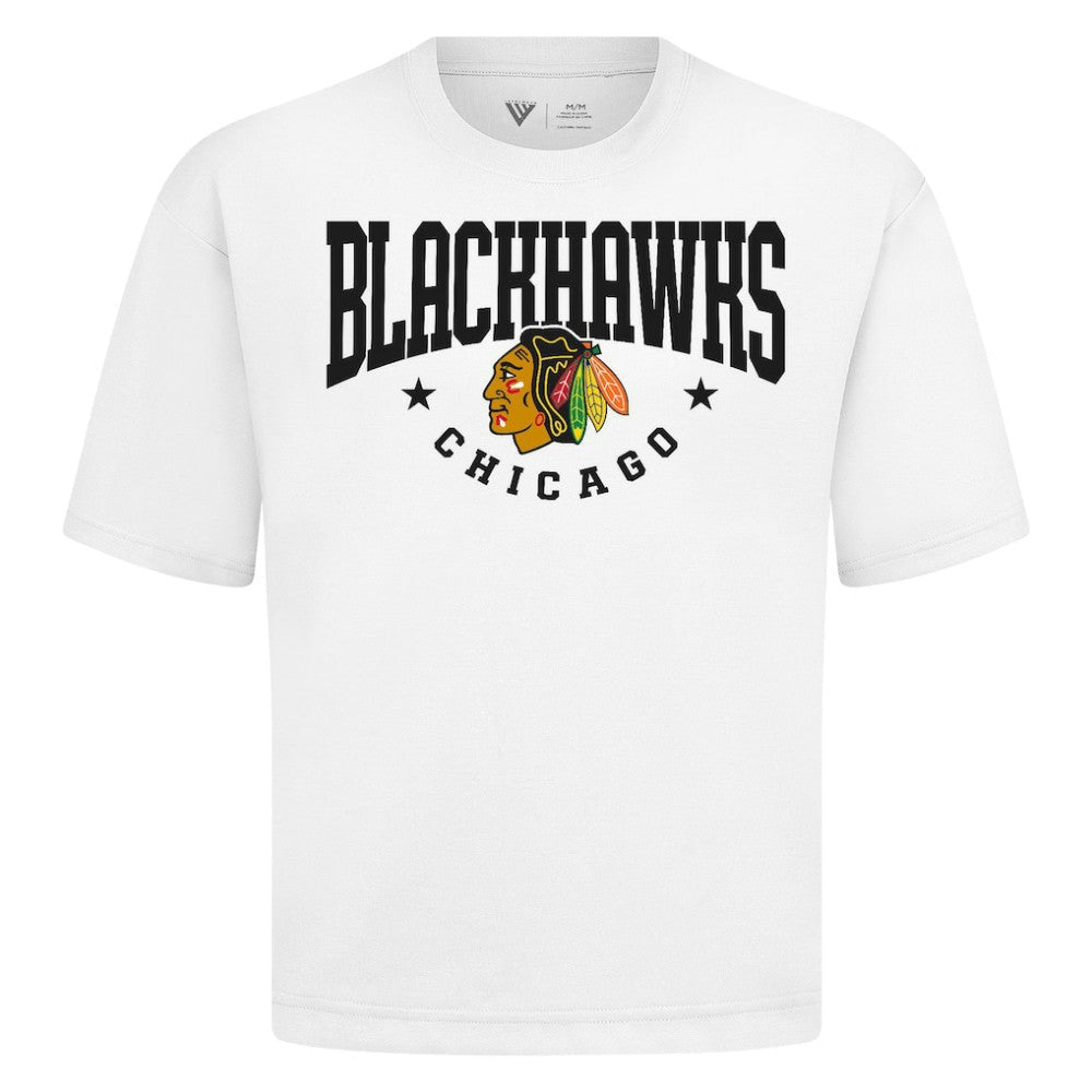Chicago Blackhawks Levelwear Luxe Signature Knit T-Shirt - White | US 203844206