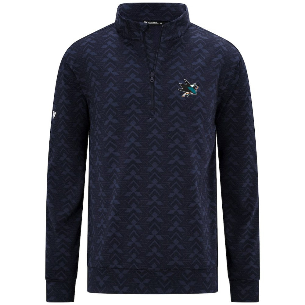 San Jose Sharks Levelwear Chameleon Quarter-Zip Sweatshirt - Navy | US 203844213