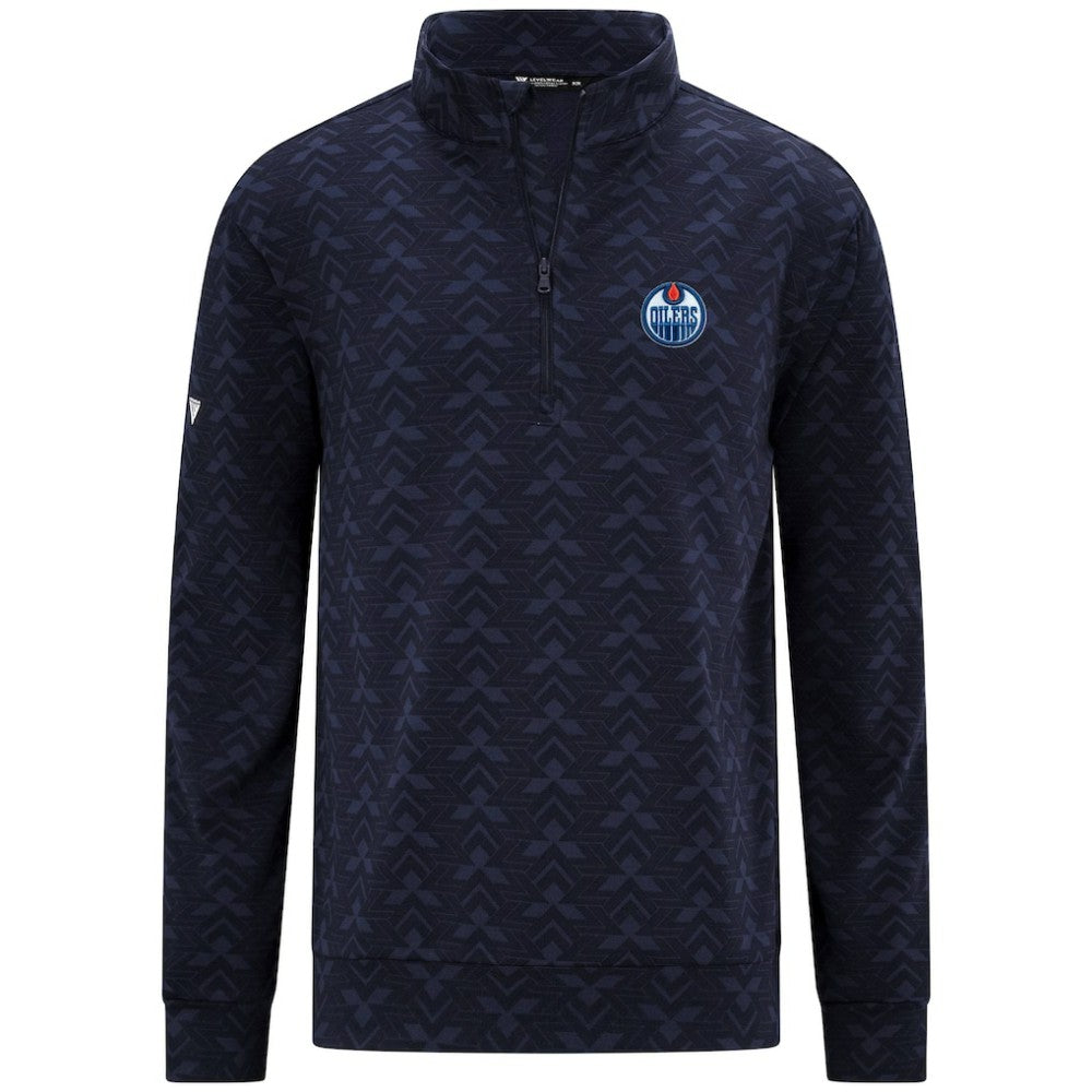Edmonton Oilers Levelwear Chameleon Quarter-Zip Sweatshirt - Navy | US 203844223