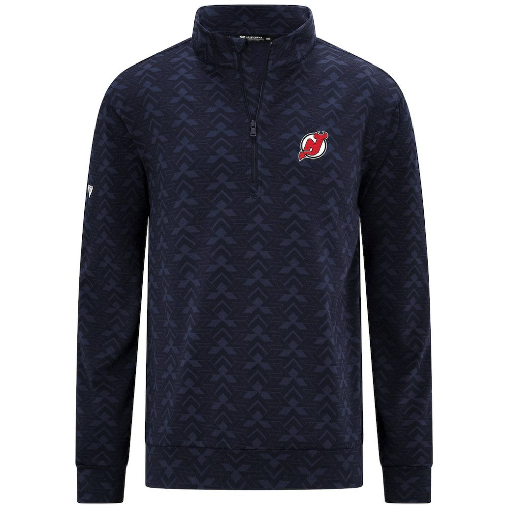 New Jersey Devils Levelwear Chameleon Quarter-Zip Sweatshirt - Navy | US 203844232