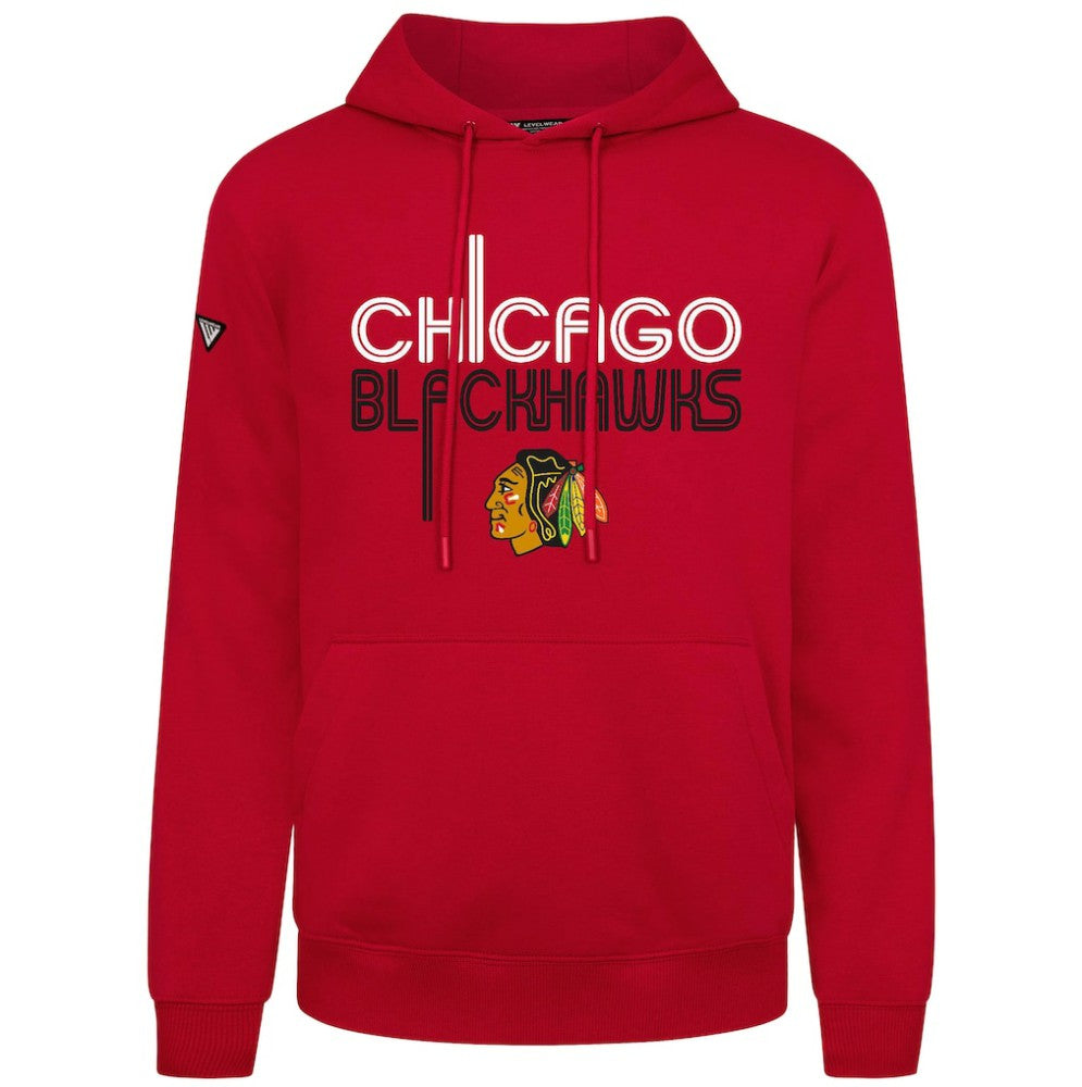 Chicago Blackhawks Levelwear Podium Lanes Hoodie - Red | US 203844264