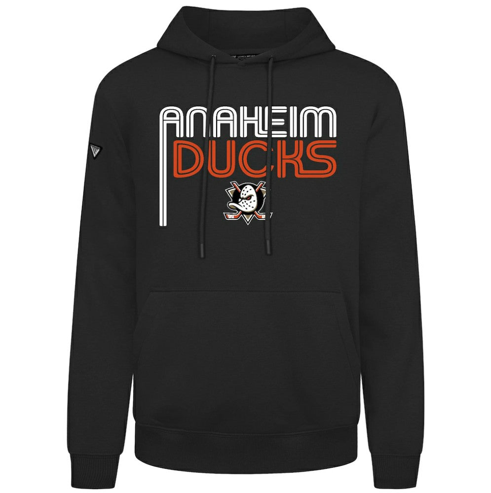 Anaheim Ducks Levelwear Podium Lanes Hoodie - Black | US 203844267