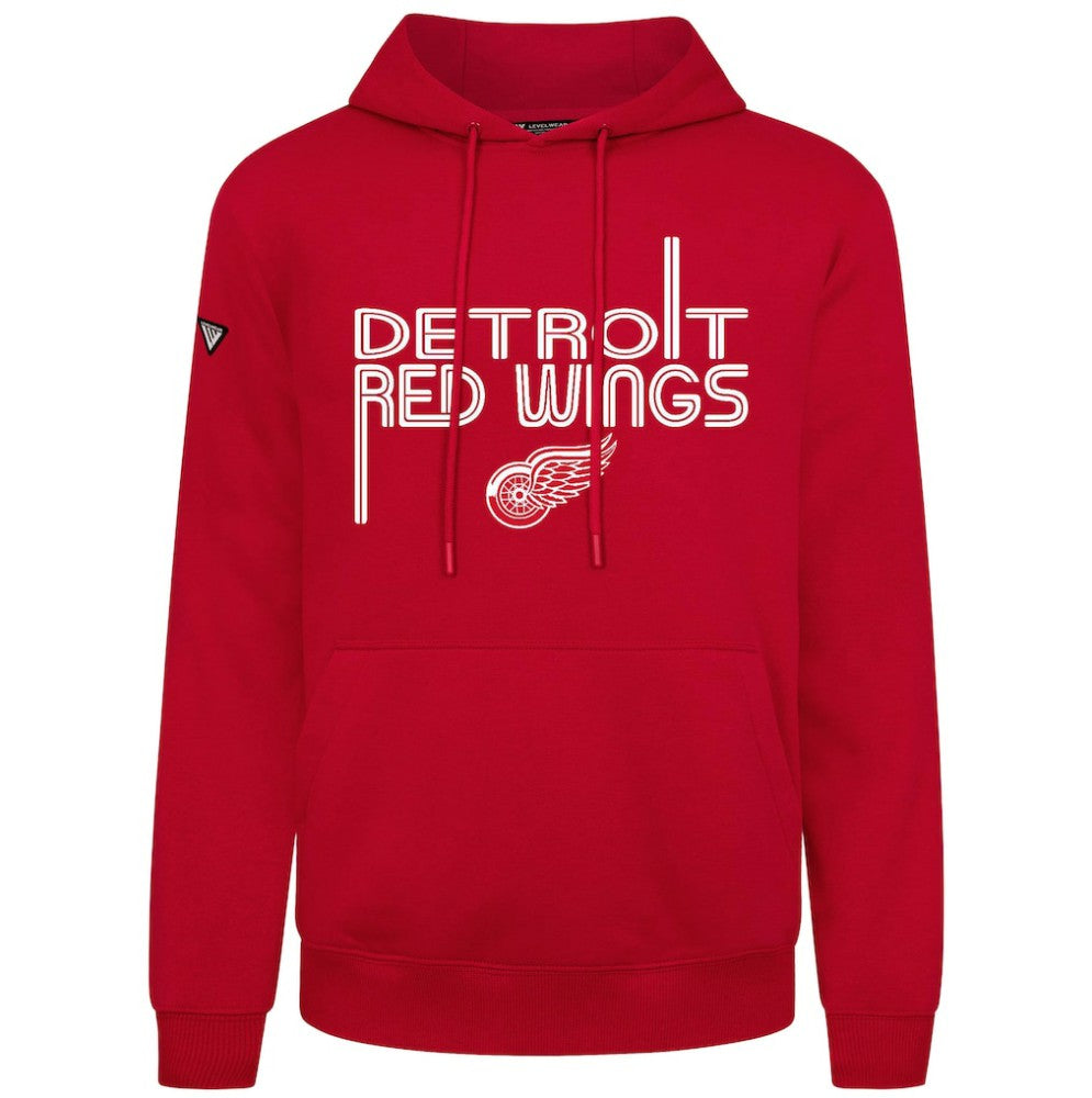 Detroit Red Wings Levelwear Podium Lanes Hoodie - Red | US 203844284