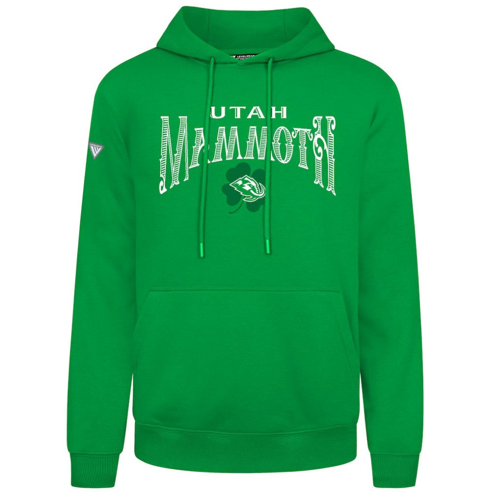 Utah Mammoth Levelwear St. Patrick's Day Podium Hoodie - Green | US 203844425