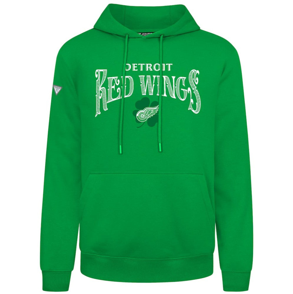 Detroit Red Wings Levelwear St. Patrick's Day Podium Hoodie - Green | US 203844426