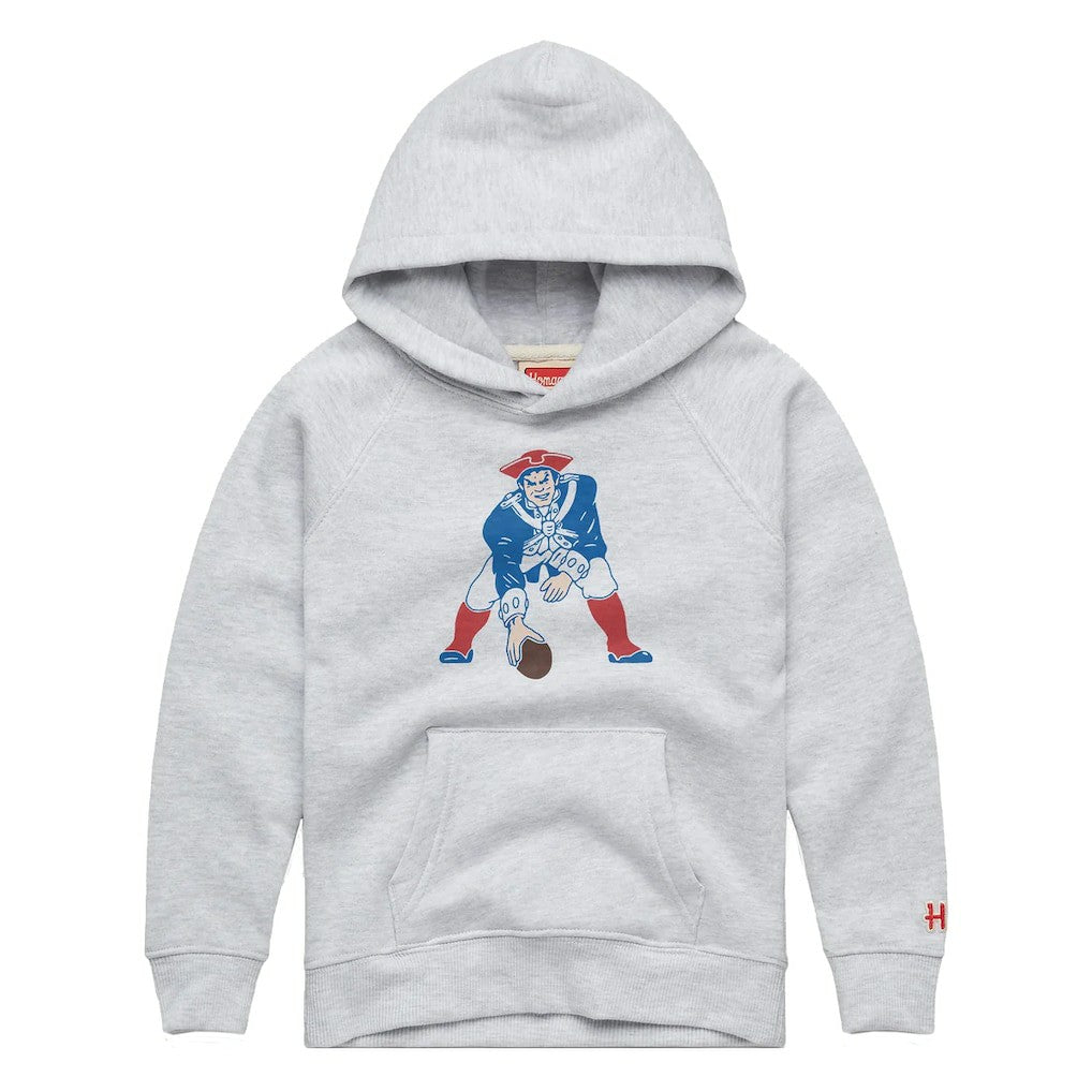 New England Patriots Homage Youth 1979 Tri-Blend Hoodie - Ash Hoodies
