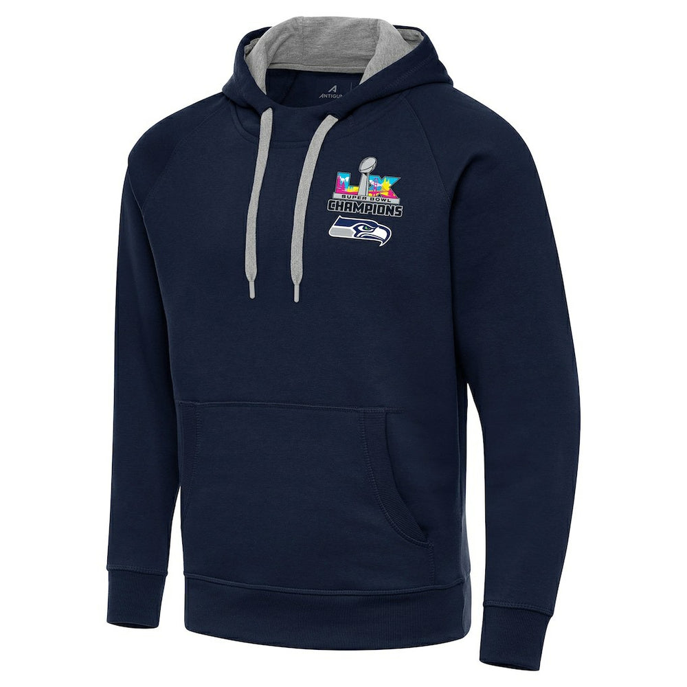 Seattle Seahawks Antigua Super Bowl LX Champions Victory Hoodie - College Navy Hoodies