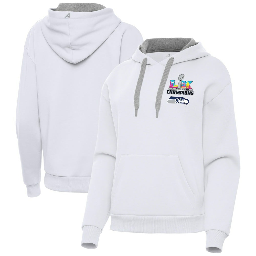 Seattle Seahawks Antigua Women's Super Bowl LX Champions Victory Hoodie - White Hoodies