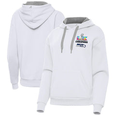Seattle Seahawks Antigua Women's Super Bowl LX Champions Victory Hoodie - White Hoodies