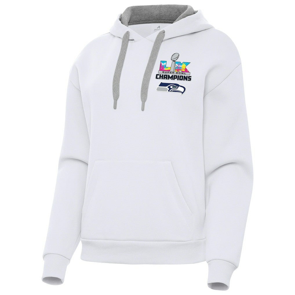 Seattle Seahawks Antigua Women's Super Bowl LX Champions Victory Hoodie - White Hoodies