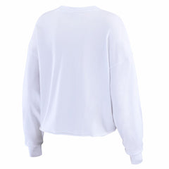 Seattle Seahawks WEAR by Erin Andrews Women's Super Bowl LX Champions Cropped Long Sleeve T-Shirt - White T-shirts