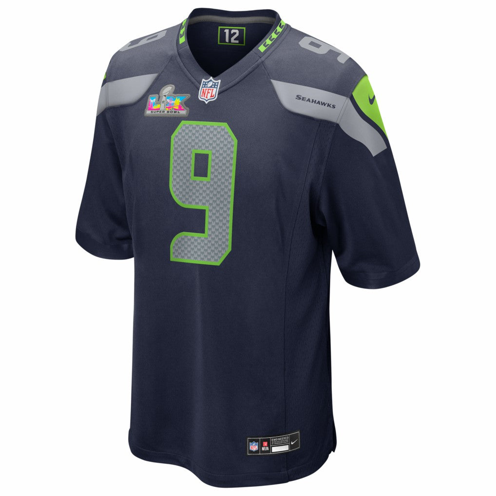Kenneth Walker III Seattle Seahawks Super Bowl LX Patch Game Jersey - College Navy Jerseys