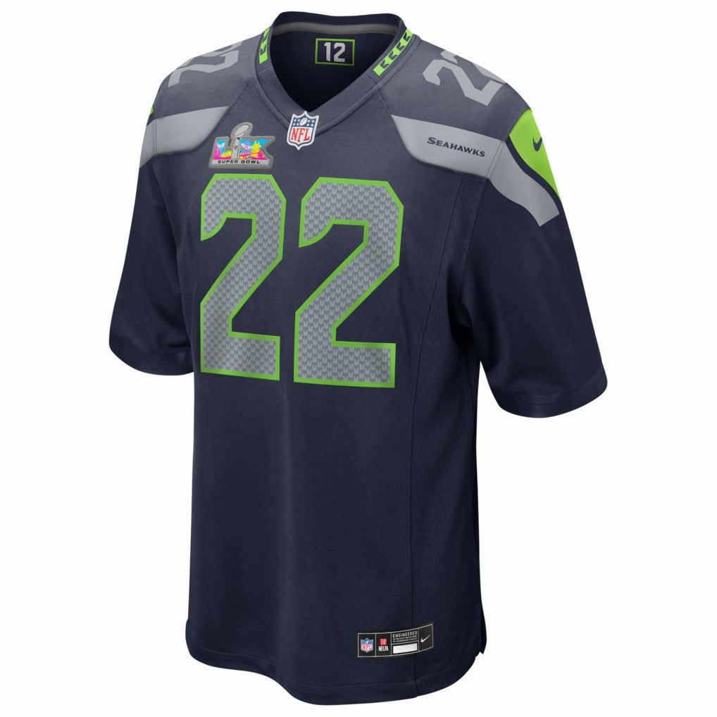Rashid Shaheed Seattle Seahawks Super Bowl LX Patch Game Jersey - College Navy Jerseys