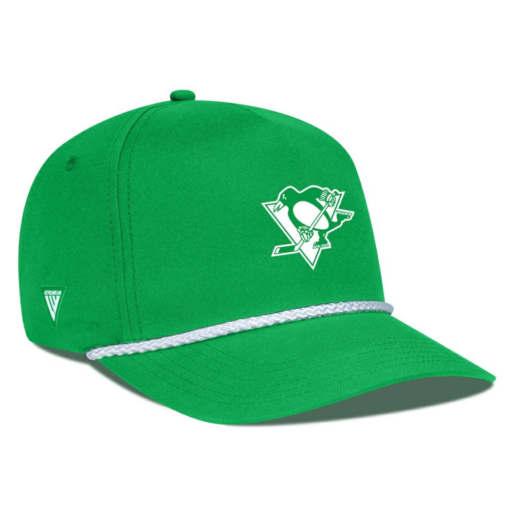 Pittsburgh Penguins Levelwear St. Patrick's Day Gambit Rope Adjustable Hat - Kelly Green | US 203846236