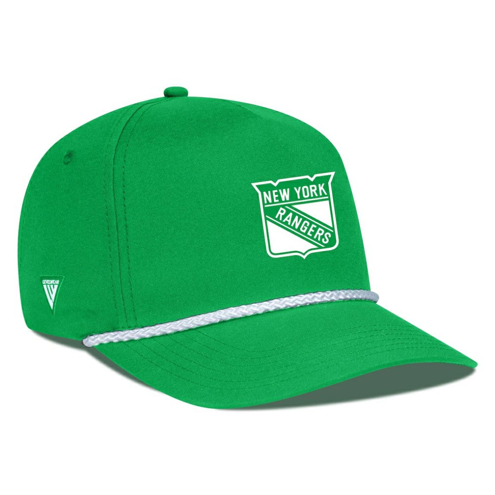New York Rangers Levelwear St. Patrick's Day Gambit Rope Adjustable Hat - Kelly Green | US 203846237
