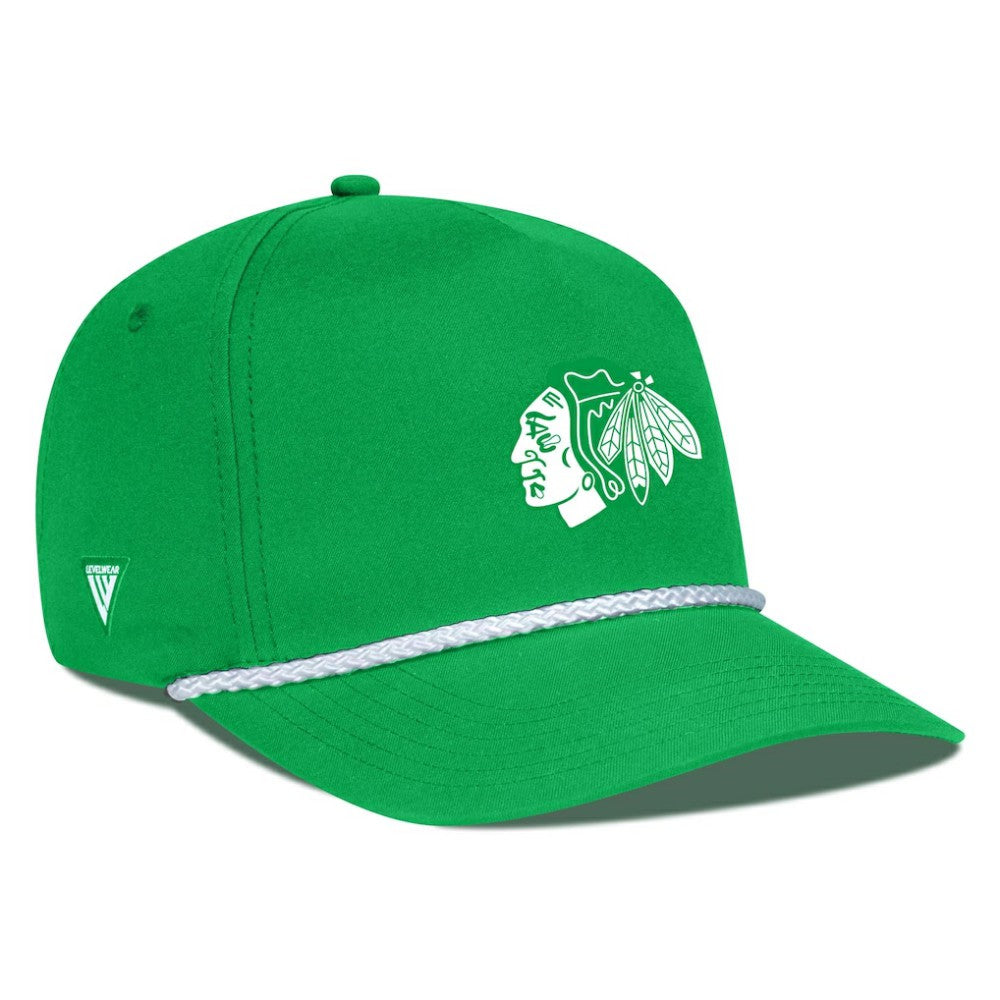 Chicago Blackhawks Levelwear St. Patrick's Day Gambit Rope Adjustable Hat - Kelly Green | US 203846239