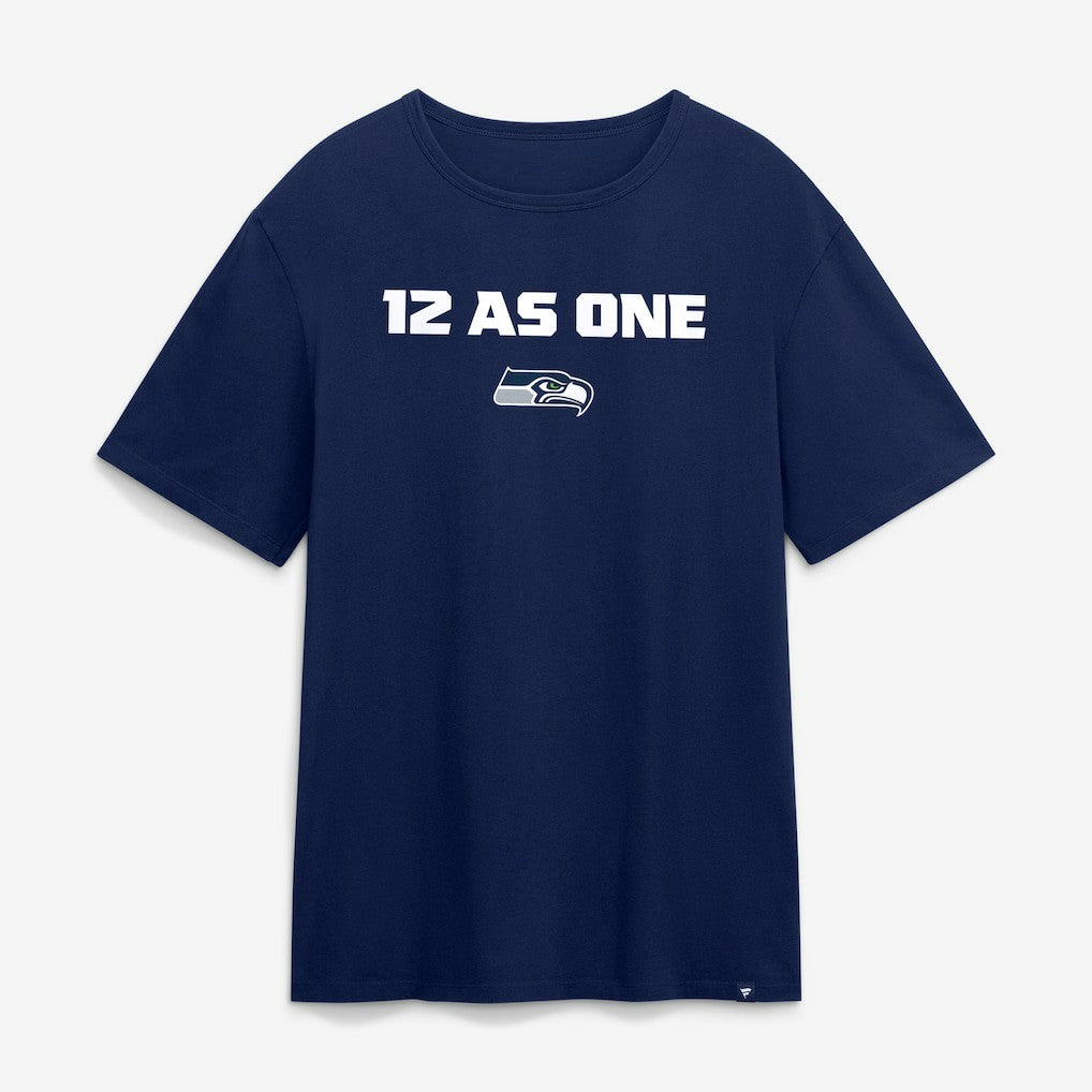 Seattle Seahawks Super Bowl LX 12 as One T-Shirt - College Navy T-shirts