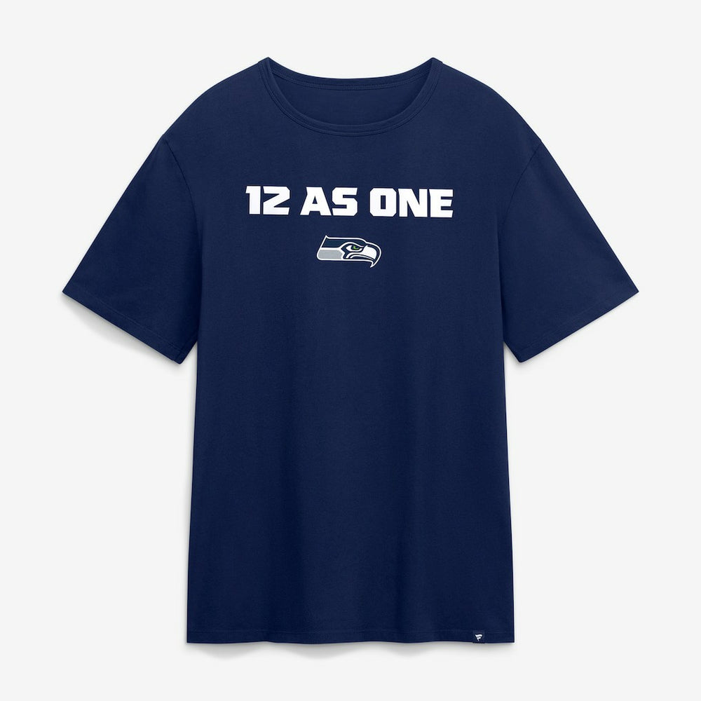 Seattle Seahawks Super Bowl LX 12 as One T-Shirt - College Navy T-shirts
