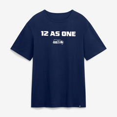 Seattle Seahawks Super Bowl LX 12 as One T-Shirt - College Navy T-shirts