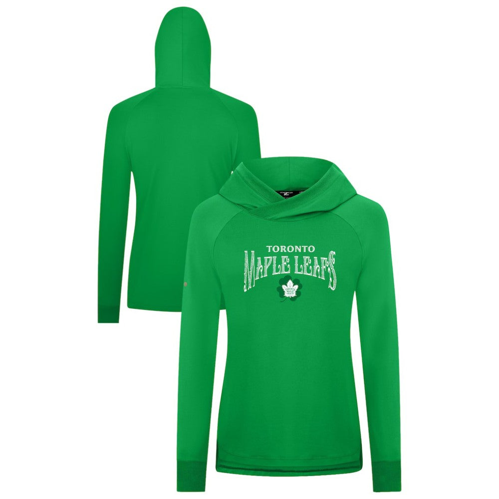 Toronto Maple Leafs Levelwear Women's St. Patrick's Day Slender Raglan Hoodie - Kelly Green | US 203846494