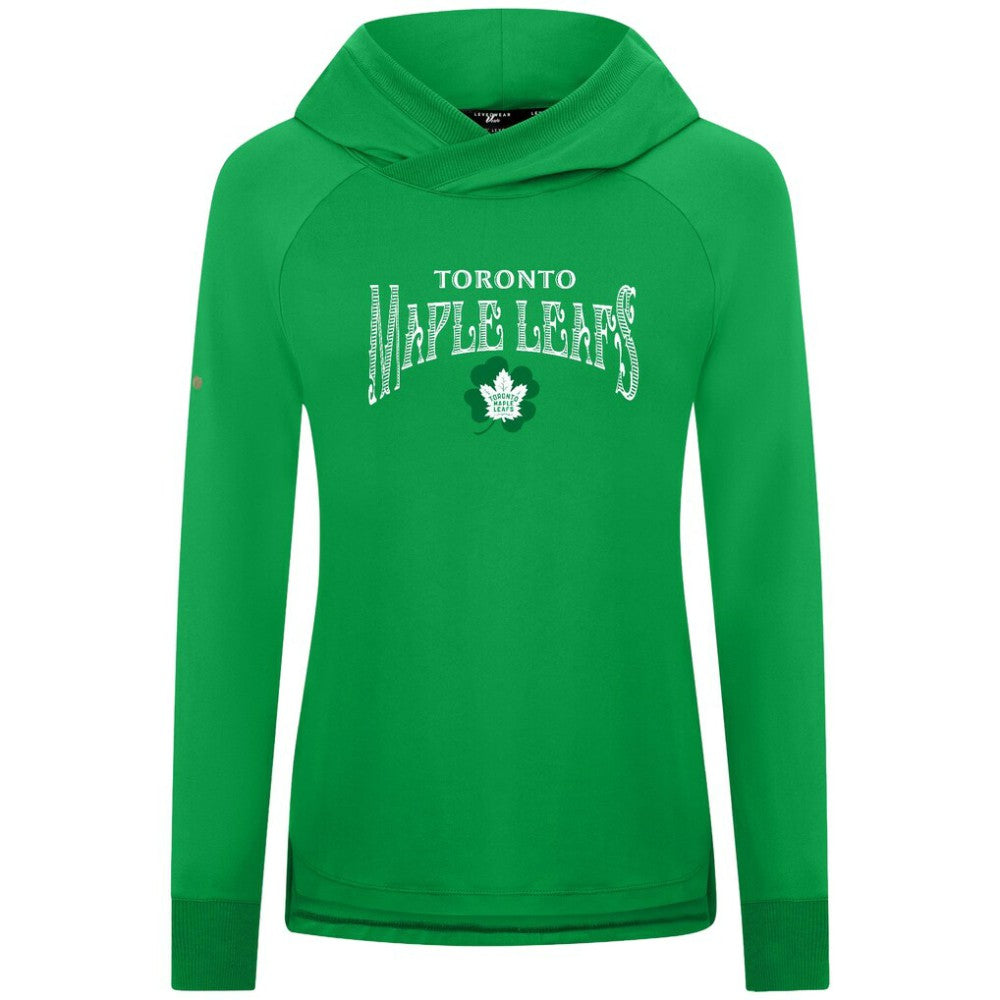 Toronto Maple Leafs Levelwear Women's St. Patrick's Day Slender Raglan Hoodie - Kelly Green | US 203846494