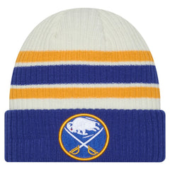 Buffalo Sabres New Era Vintage Cuffed Knit Hat - Cream/Royal | US 203847665