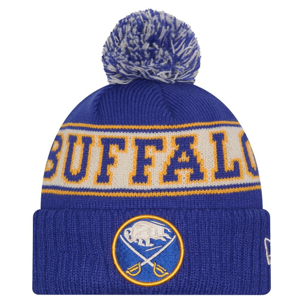Buffalo Sabres New Era Retro Cuffed Knit Hat with Pom - Royal | US 203847680