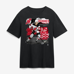 Jack Hughes New Jersey Devils Fresh Ice T-Shirt - Black | US 203847704
