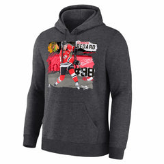 Connor Bedard Chicago Blackhawks Fresh Ice Hoodie - Charcoal | US 203847710