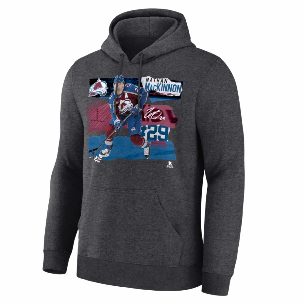 Nathan MacKinnon Colorado Avalanche Fresh Ice Hoodie - Charcoal | US 203847711