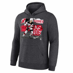 Jack Hughes New Jersey Devils Fresh Ice Hoodie - Charcoal | US 203847714