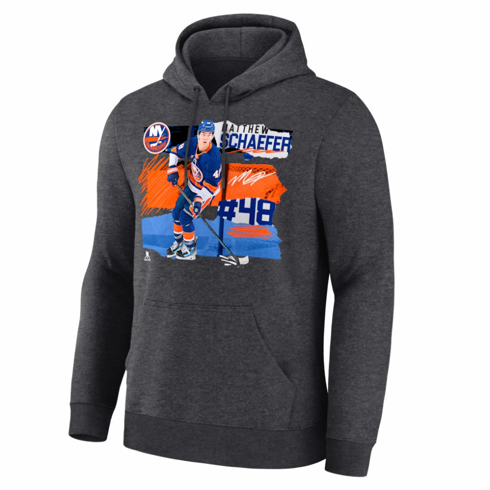Matthew Schaefer New York Islanders Fresh Ice Hoodie - Charcoal | US 203847715