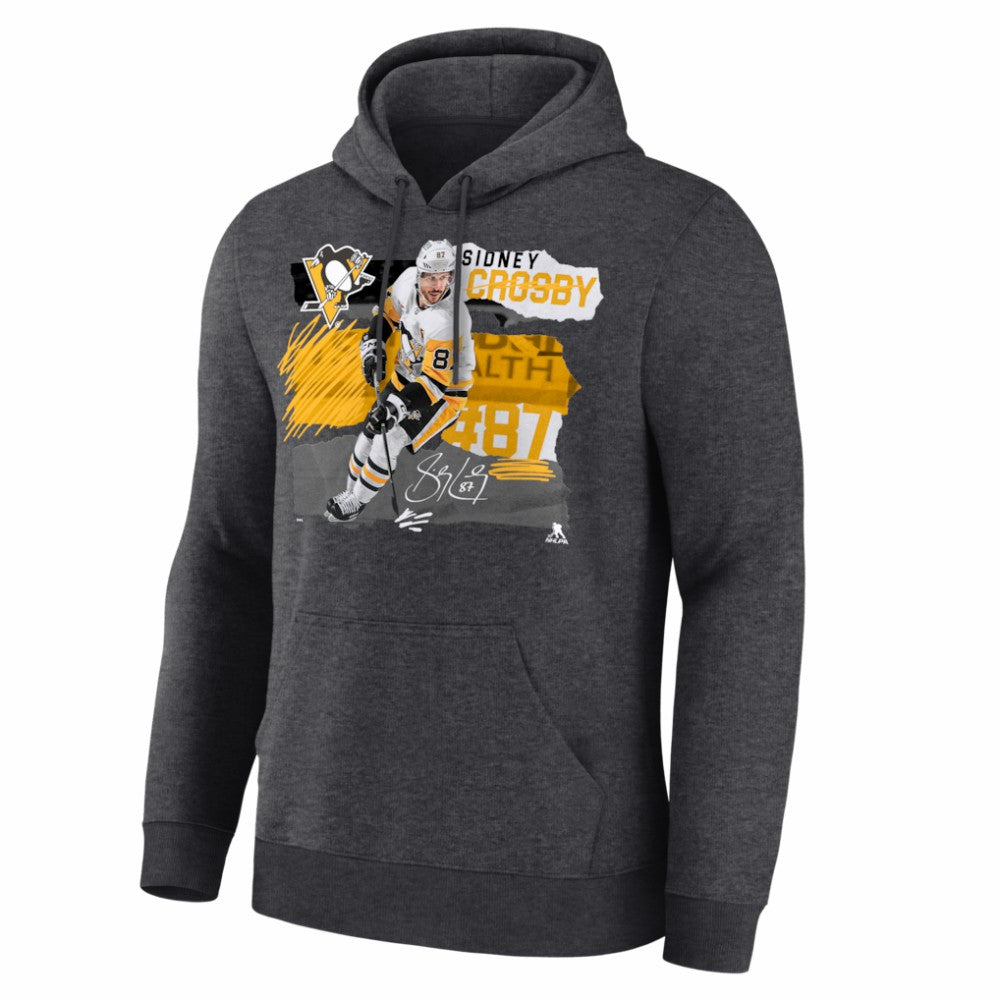 Sidney Crosby Pittsburgh Penguins Fresh Ice Hoodie - Charcoal | US 203847717