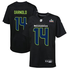 Sam Darnold Seattle Seahawks Youth Super Bowl LX Carbon Fashion Game Jersey - Black Jerseys