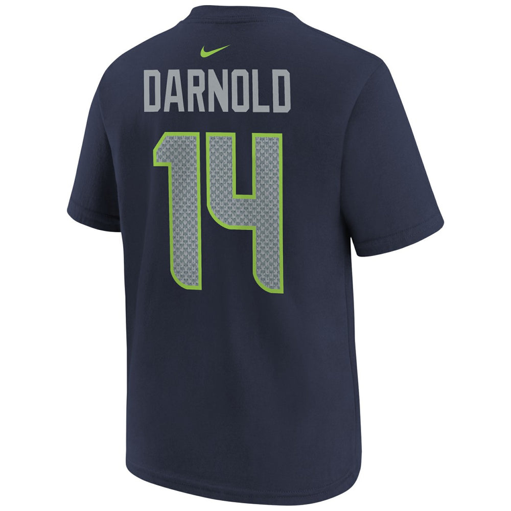 Sam Darnold Seattle Seahawks Youth Super Bowl LX Name & Number T-Shirt - College Navy T-shirts