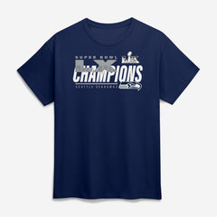 Seattle Seahawks Super Bowl LX Champions Big & Tall Iconic Victory T-Shirt - College Navy T-shirts