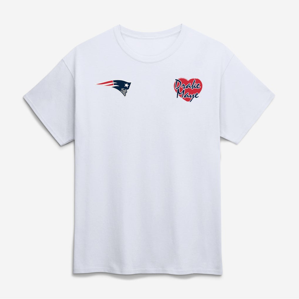 New England Patriots I Love Drake Maye T-Shirt - White T-shirts