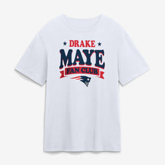 New England Patriots Drake Maye Fan Club T-Shirt - White T-shirts