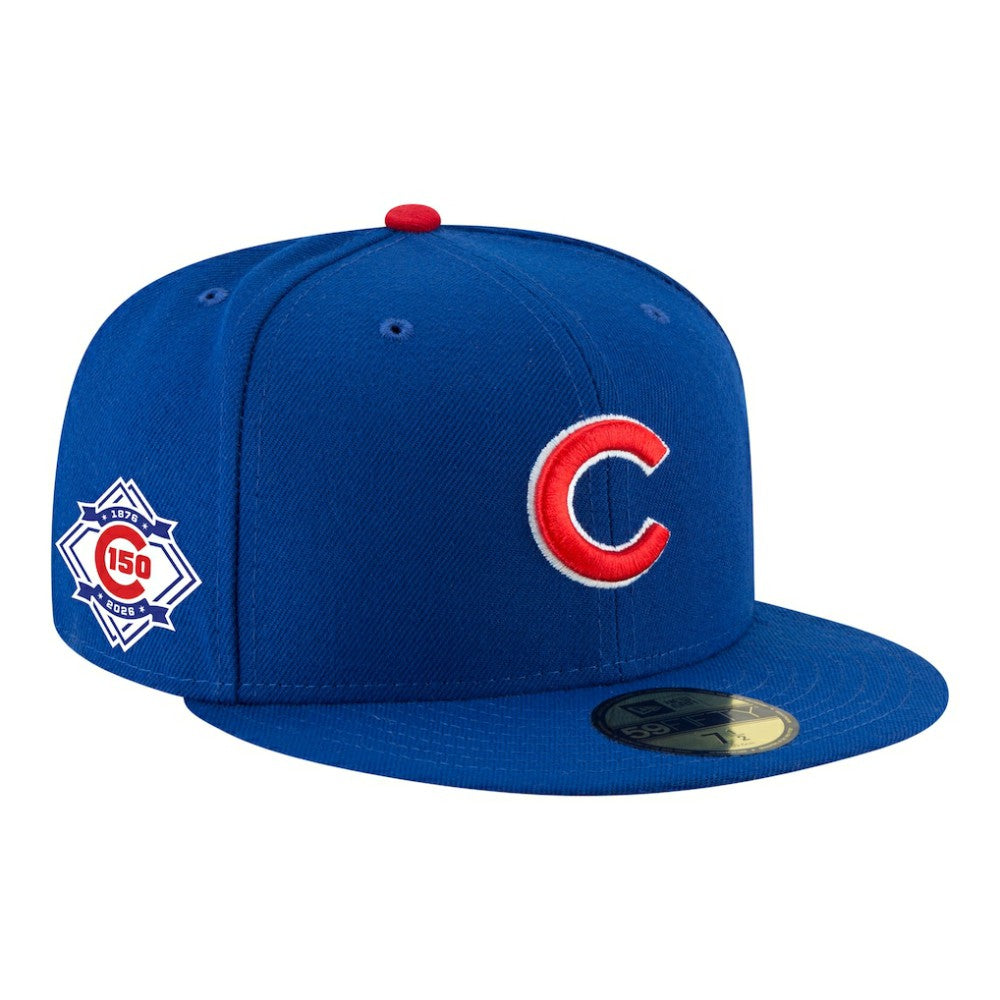 Chicago Cubs New Era 150th Anniversary 59FIFTY Fitted Hat - Royal Hats