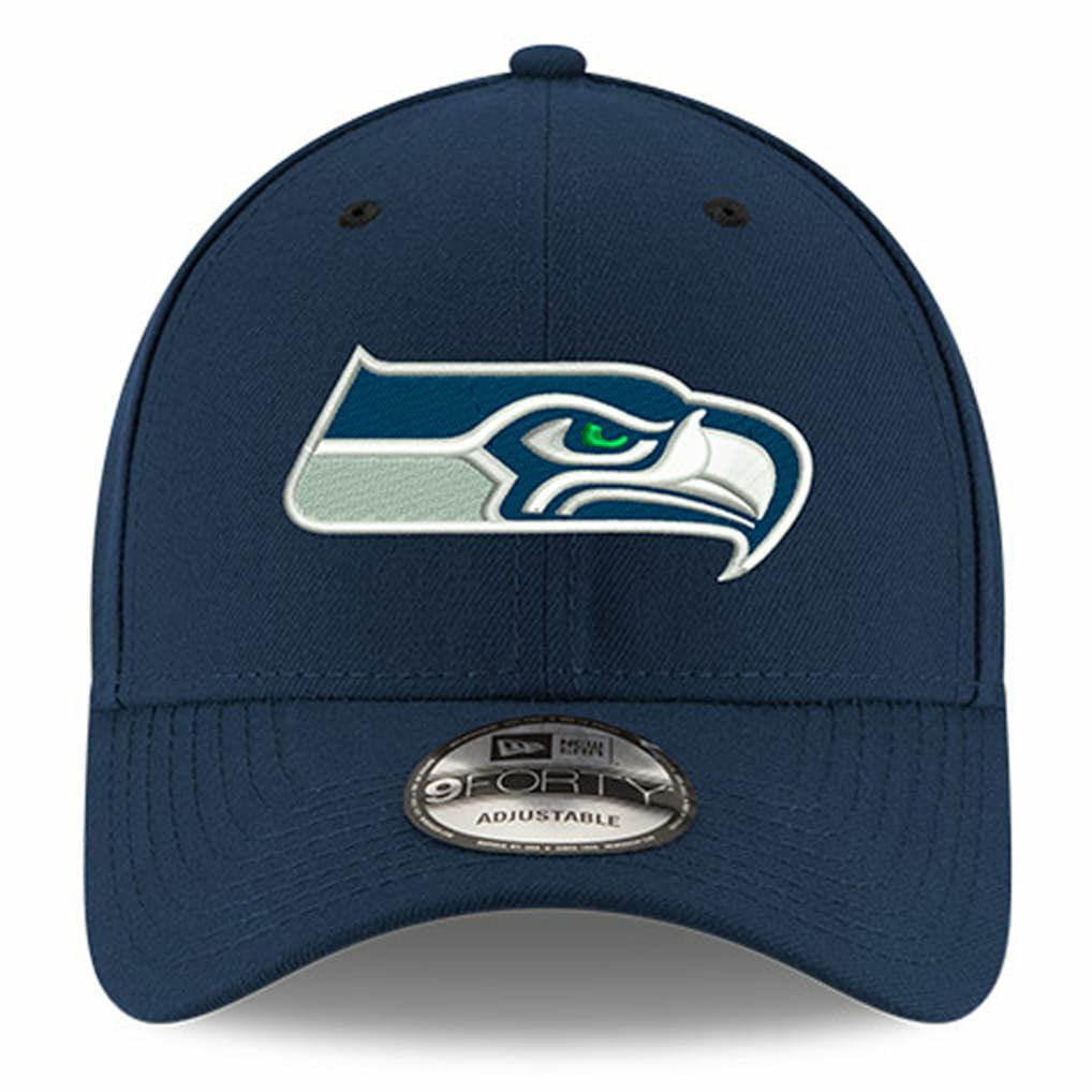 Seattle Seahawks New Era Youth 9FORTY Adjustable Hat - College Navy Hats