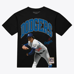 Fernando Valenzuela Los Angeles Dodgers Mitchell & Ness Photo Arch Player Graphic T-Shirt - Black T-shirts